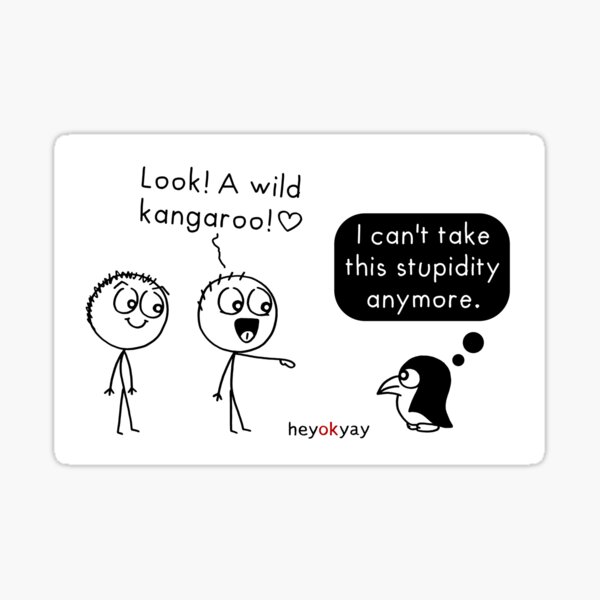 Kangaroo / Penguin Sticker