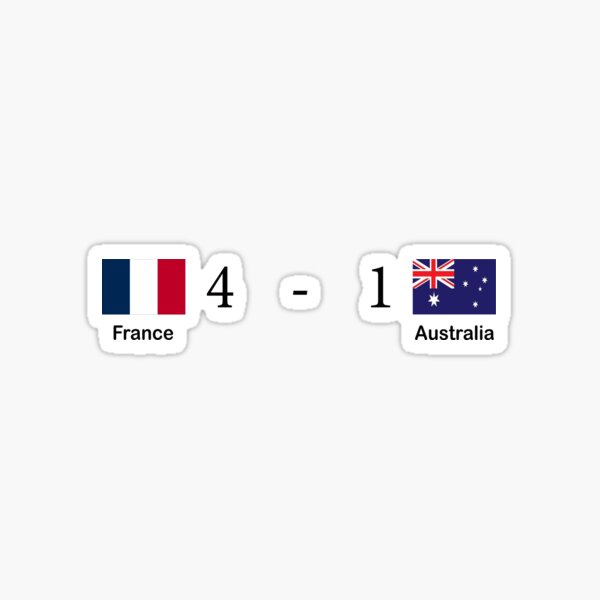 Item preview, Australia vs Frace - Goals World Cup 2022  - Australia 2022 world cup - Frace 2022 world cup -  Australia - Frace designed and sold by Stixdesigns.