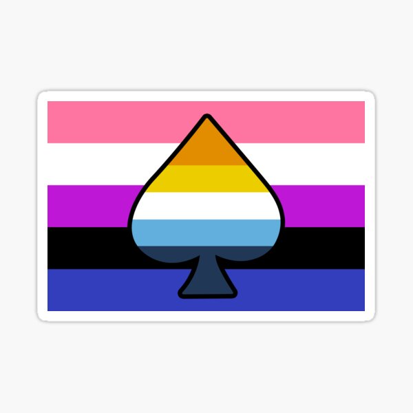 Aroace And Genderfluid Pride Flag With Ace Of Spades Sticker For Sale By Lunyssa Redbubble 1686