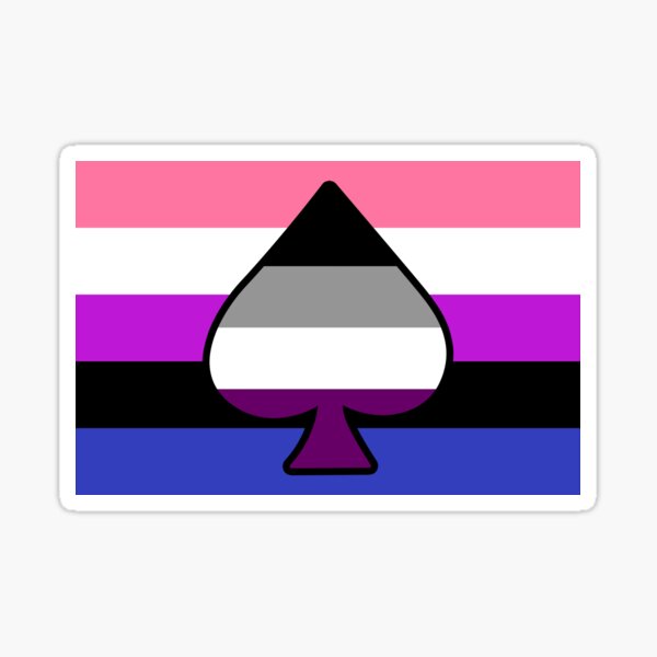 Asexual And Genderfluid Pride Flag With Ace Of Spades Sticker For Sale By Lunyssa Redbubble 3519