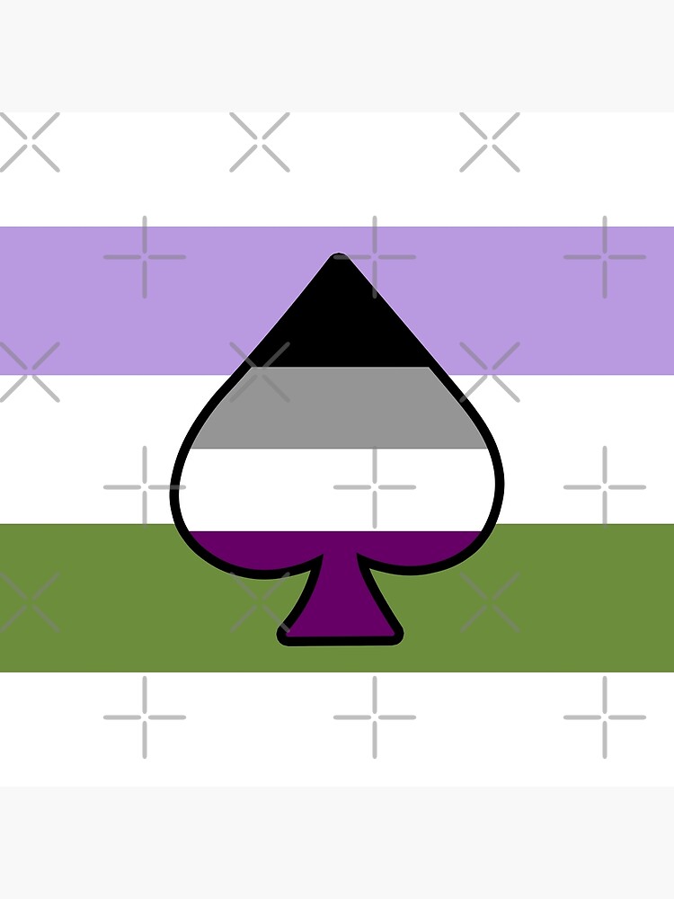 Asexual And Genderqueer Pride Flag With Ace Of Spades Poster For Sale By Lunyssa Redbubble