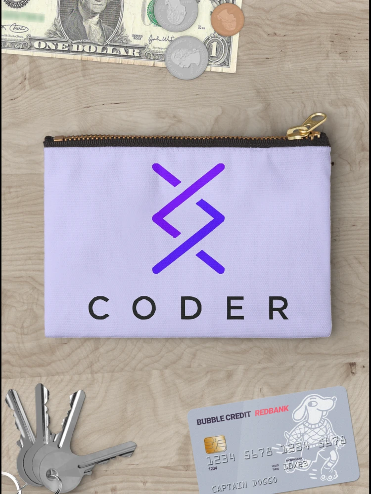 Thumbnail 3 of 4, Zipper Pouch, Coder Coding Code designed and sold by Mahe-Art.