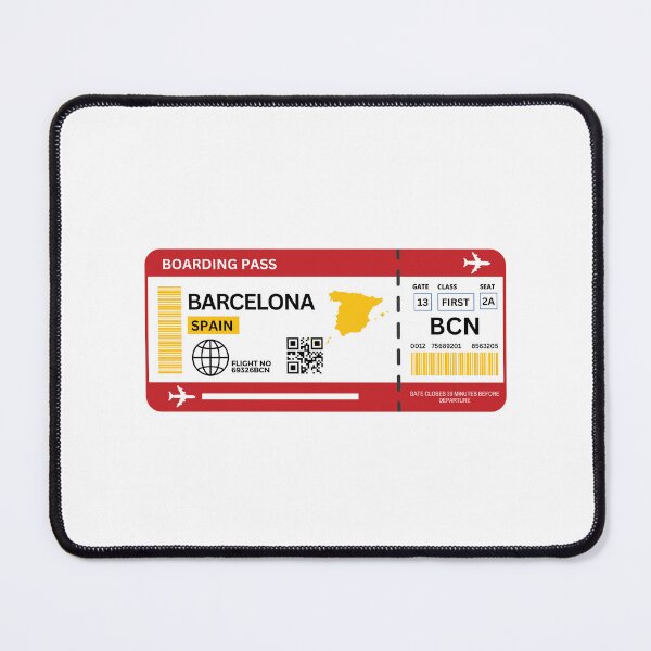 Item preview, Barcelona Flight Ticket Boarding Pass Travel designed and sold by Supra Designs.