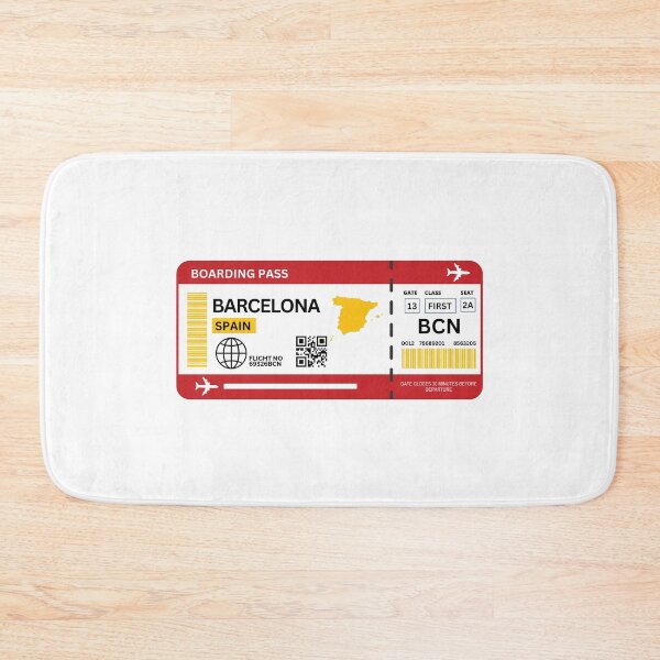 Item preview, Barcelona Flight Ticket Boarding Pass Travel designed and sold by Supra Designs.