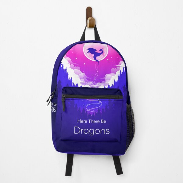 Item preview, Here There Be Dragons Purple Art Illustration designed and sold by Ericas-art.