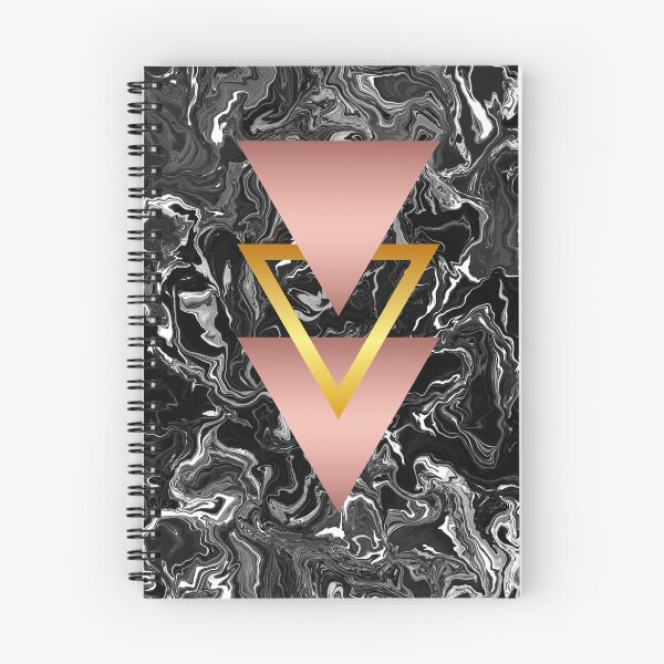 Item preview, Pink and Golden Pyramid (Black Marble) Geometry designed and sold by MindedInc.