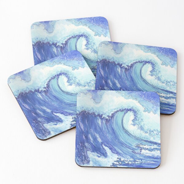 Item preview, Ocean Wave dance watercolor painting designed and sold by Wolshebnaja.