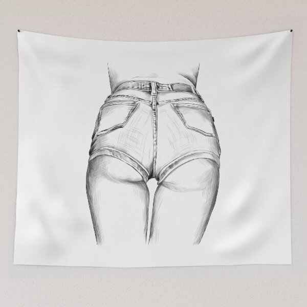Item preview, Woman Ass Butt in Jeans Shorts designed and sold by dk-design85.