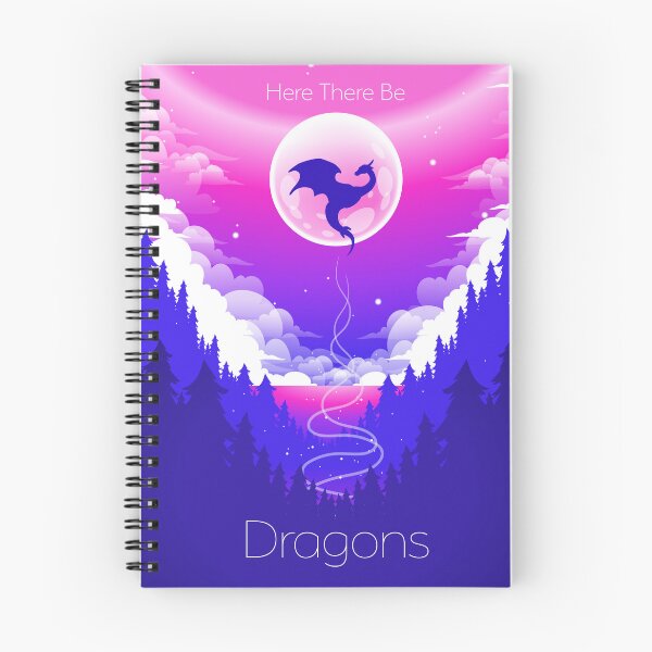 Item preview, Here There Be Dragons Purple Art Illustration designed and sold by Ericas-art.