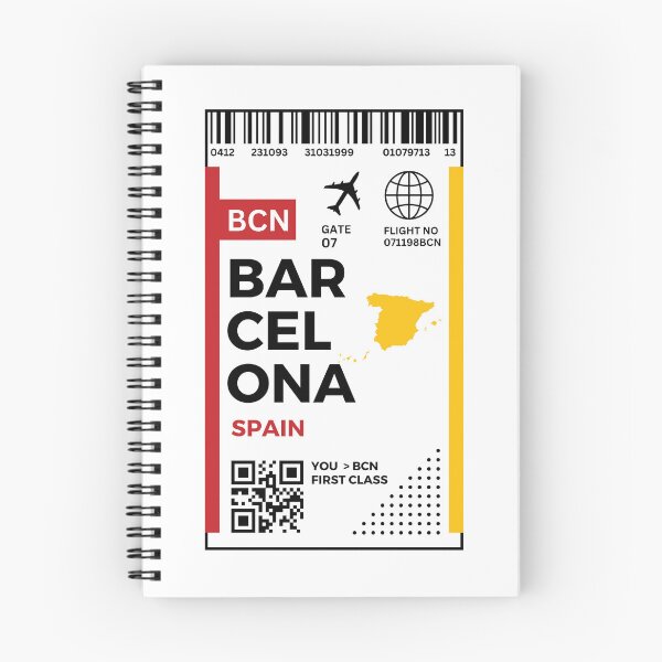 Item preview, Barcelona Flight Ticket Boarding Pass Travel designed and sold by Supra Designs.