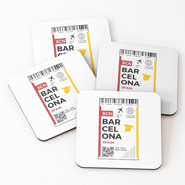 Item preview, Barcelona Flight Ticket Boarding Pass Travel designed and sold by Supra Designs.