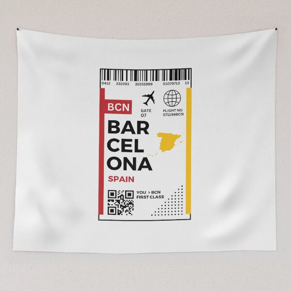 Item preview, Barcelona Flight Ticket Boarding Pass Travel designed and sold by Supra Designs.