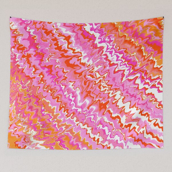 Item preview, Modern Liquid Swirl Abstract Pattern Vibrant Neon Pink, Pink Tones, Orange Tones, Multicolor Design.png designed and sold by theprintedclub.