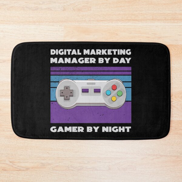 Item preview, Digital marketing manager by day gamer by night, funny games lovers, job, humor, joke, meme, gamer worker designed and sold by SGS-.