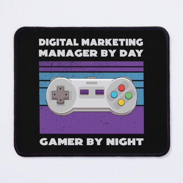 Item preview, Digital marketing manager by day gamer by night, funny games lovers, job, humor, joke, meme, gamer worker designed and sold by SGS-.