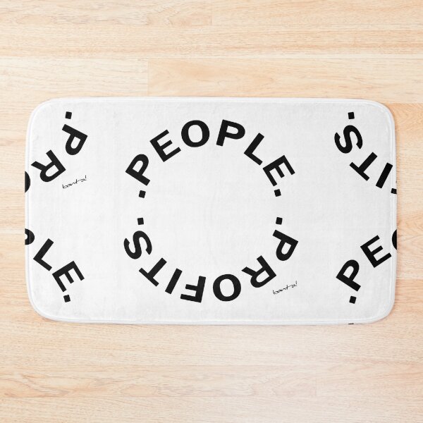 Item preview, People over profits circle designed and sold by Banta.