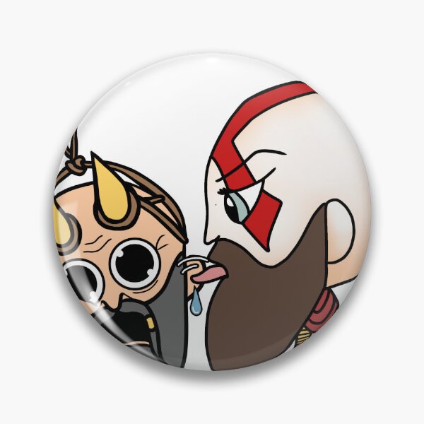 Item preview, Kratos and Mimir designed and sold by Trashmageddon.
