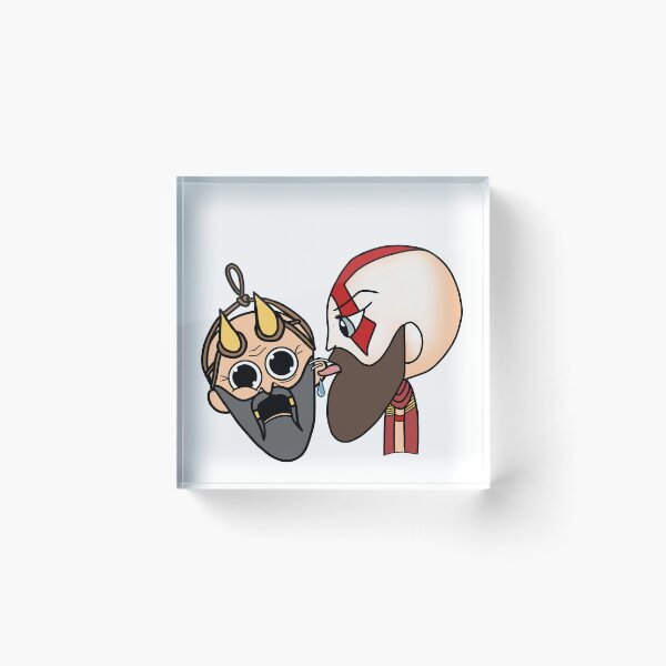 Item preview, Kratos and Mimir designed and sold by Trashmageddon.