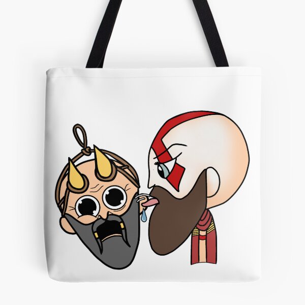 Item preview, Kratos and Mimir designed and sold by Trashmageddon.