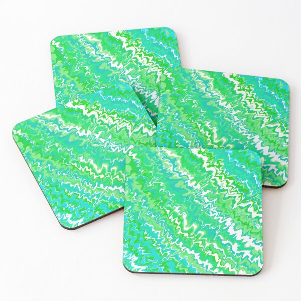 Item preview, Modern Liquid Swirl Abstract Pattern Vibrant Pastel Turquoise, Green, Blue Tones and Green Tones Multicolor Design designed and sold by theprintedclub.