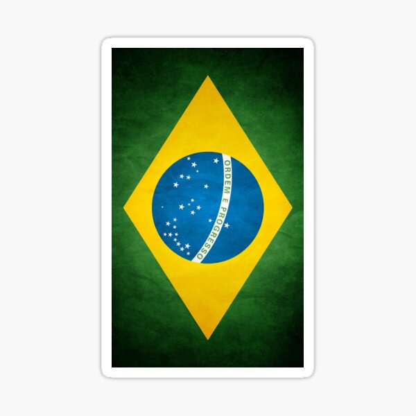 "brazil flag" Sticker for Sale by gufrancleo Redbubble