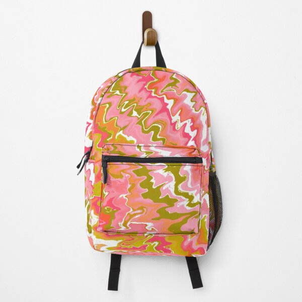 Item preview, Modern Liquid Swirl Abstract Pattern Vibrant Pastel Orange and Pink, Pink Tones, Green Tones and Orange Tones Multicolor Design designed and sold by theprintedclub.