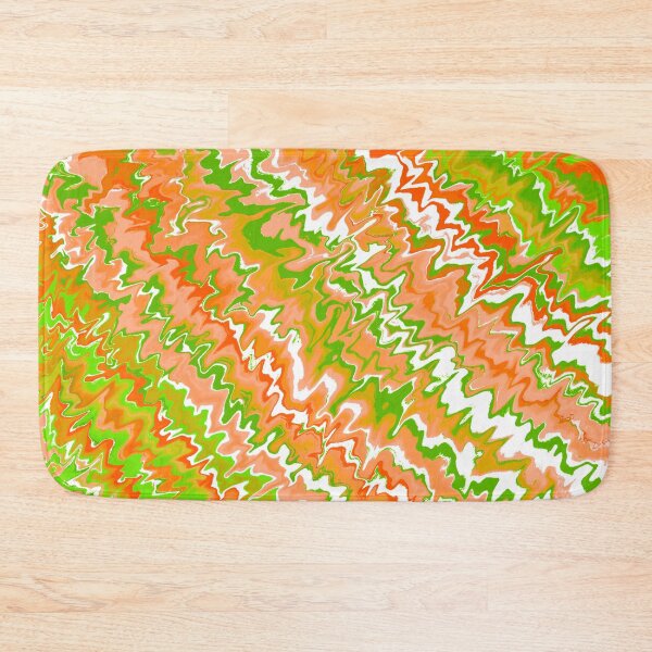 Item preview, Modern Liquid Swirl Abstract Pattern Vibrant Pastel Orange, Green and Yellow, Green Tones, Yellow Tones and Orange Tones Multicolor Design designed and sold by theprintedclub.