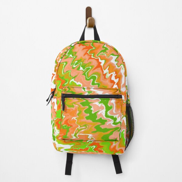 Item preview, Modern Liquid Swirl Abstract Pattern Vibrant Pastel Orange, Green and Yellow, Green Tones, Yellow Tones and Orange Tones Multicolor Design designed and sold by theprintedclub.