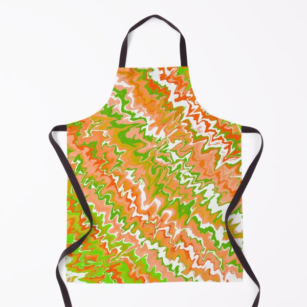 Item preview, Modern Liquid Swirl Abstract Pattern Vibrant Pastel Orange, Green and Yellow, Green Tones, Yellow Tones and Orange Tones Multicolor Design designed and sold by theprintedclub.