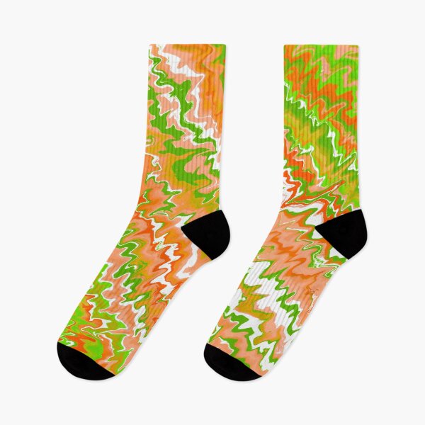 Item preview, Modern Liquid Swirl Abstract Pattern Vibrant Pastel Orange, Green and Yellow, Green Tones, Yellow Tones and Orange Tones Multicolor Design designed and sold by theprintedclub.