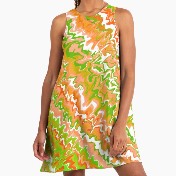 open lace back dress Colosseum Miami Hurricanes Toddler Orange and Green Flare Dress – Miami  Team Store main image 1