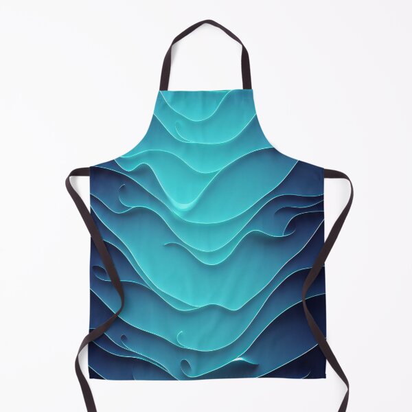 Item preview, Blue shiny waves abstract pattern designed and sold by AppleElf.