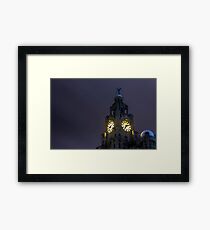 Top of the Liver Building tower Framed Print