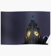 Top of the Liver Building tower Poster
