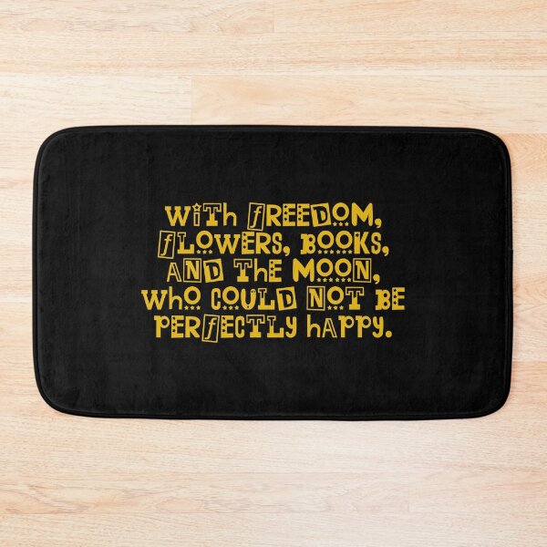 Item preview, With Freedom Flowers Books And The Moon Who Could Not Be Perfectly Happy - Oscar Wilde Quotes designed and sold by JourneyCreative.