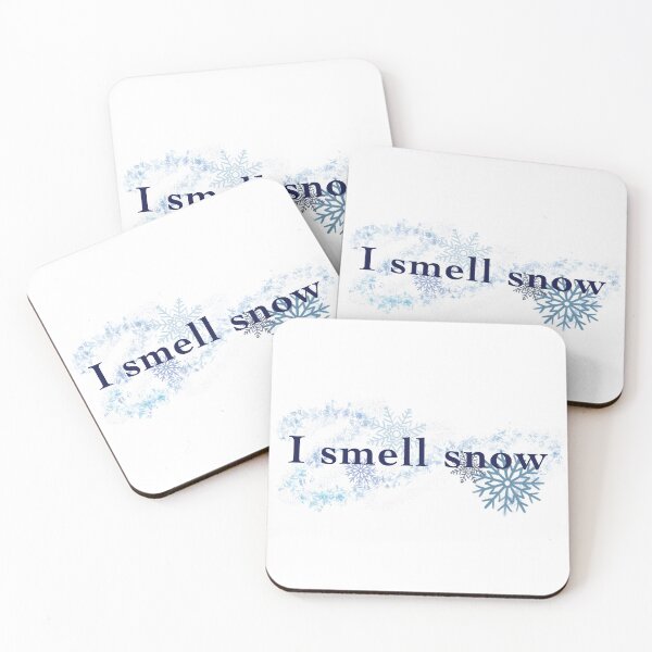 Artikelvorschau, Ich rieche Schnee – Zitat von Lorelai Gilmore aus Gilmore Girls entworfen und verkauft von Mart’s.