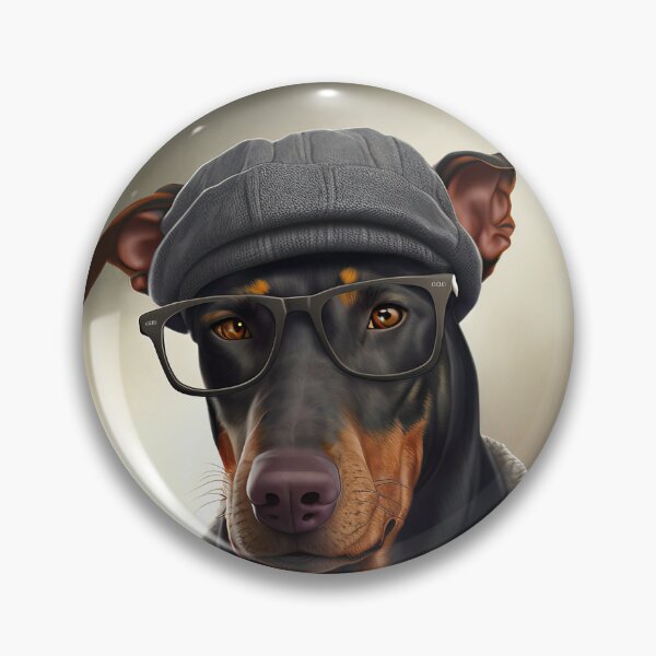 Item preview, Dobermann Hipster Dog designed and sold by Valro.