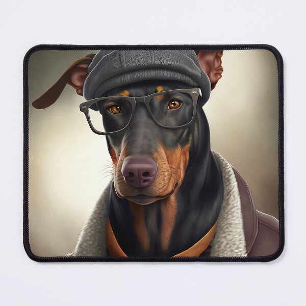 Item preview, Dobermann Hipster Dog designed and sold by Valro.