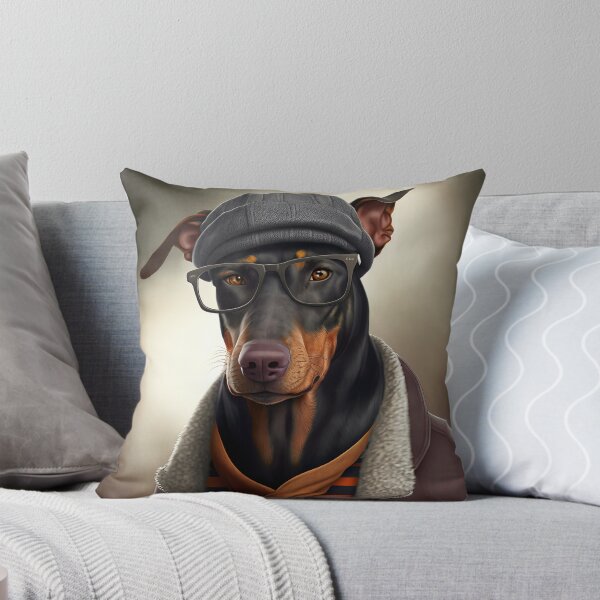 Item preview, Dobermann Hipster Dog designed and sold by Valro.