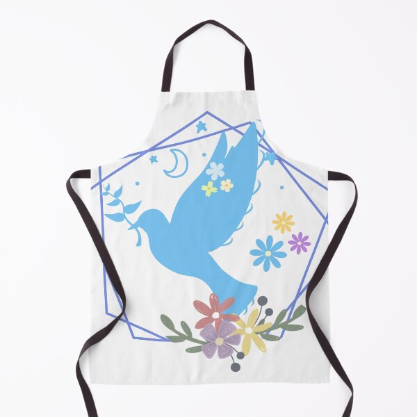 Item preview, Dove in blue flowers designed and sold by arozdesign.
