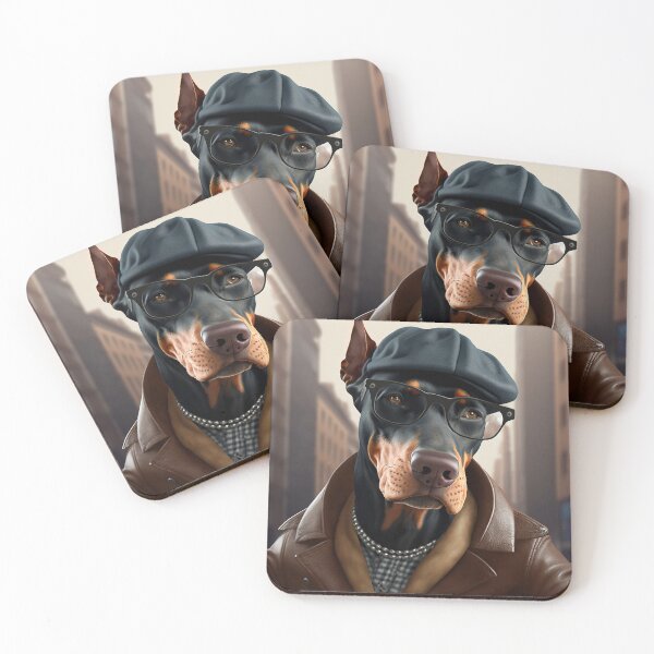 Artikelvorschau, Dobermann-hipster-hund entworfen und verkauft von Valro.