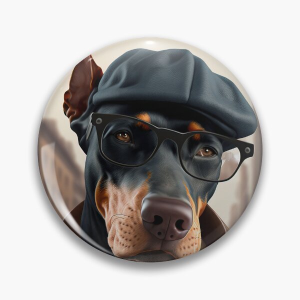 Item preview, Dobermann Hipster Dog designed and sold by Valro.