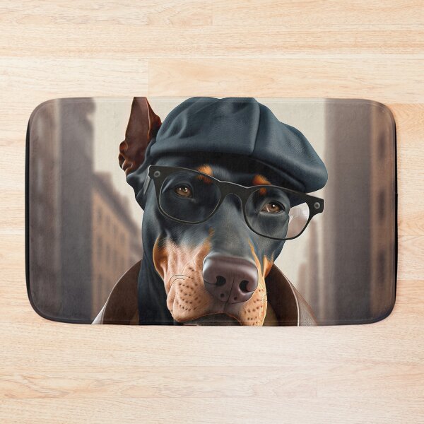 Item preview, Dobermann Hipster Dog designed and sold by Valro.