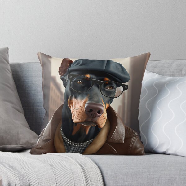 Item preview, Dobermann Hipster Dog designed and sold by Valro.
