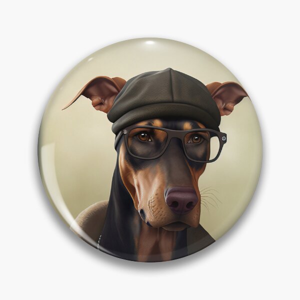 Item preview, Dobermann Hipster Dog designed and sold by Valro.
