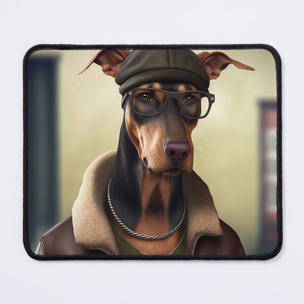 Item preview, Dobermann Hipster Dog designed and sold by Valro.
