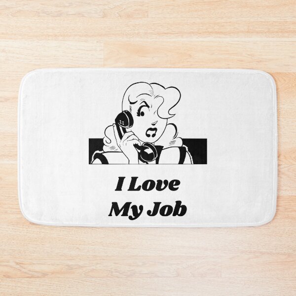 Item preview, 'I Love My Job' Angry Woman Design - Retro Illustration Design for T-shirts, mugs, phone cases and other accessories designed and sold by Ridiculam Toga.