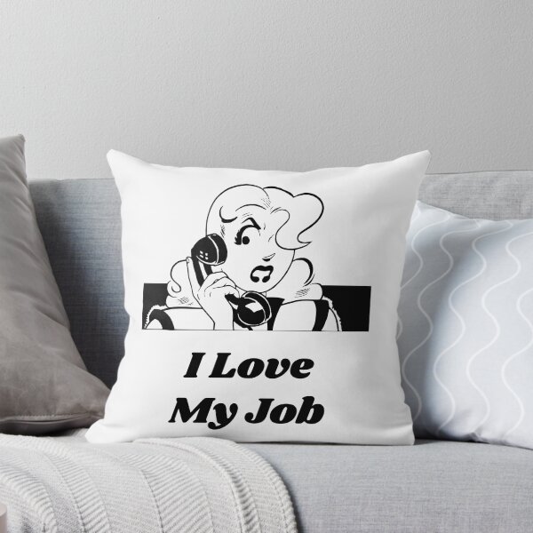 Item preview, 'I Love My Job' Angry Woman Design - Retro Illustration Design for T-shirts, mugs, phone cases and other accessories designed and sold by Ridiculam Toga.