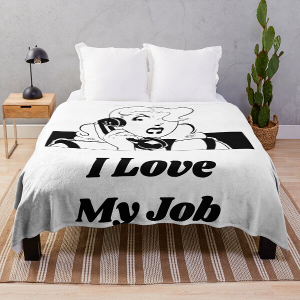 Item preview, 'I Love My Job' Angry Woman Design - Retro Illustration Design for T-shirts, mugs, phone cases and other accessories designed and sold by Ridiculam Toga.