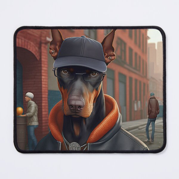 Item preview, Dobermann Hipster Dog designed and sold by Valro.